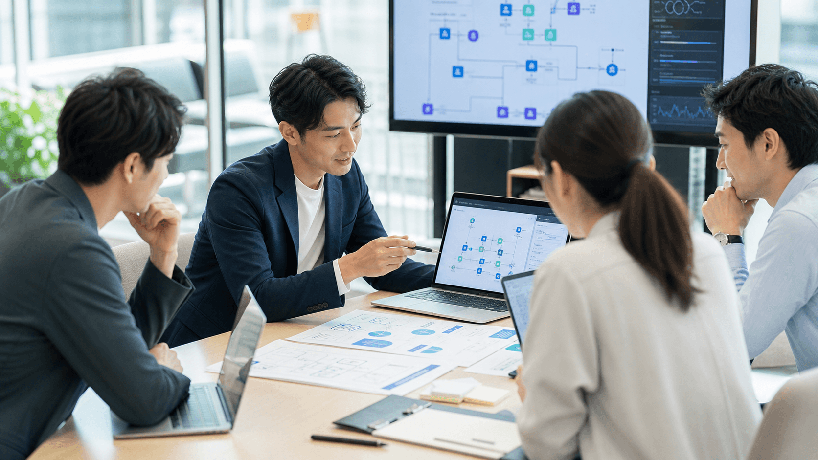 AI活用のルールと業務整理を行うイメージ